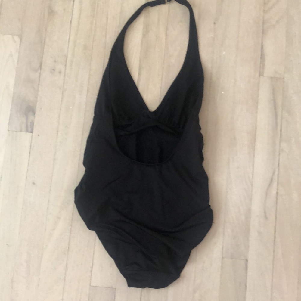 Flattering one piece with slight plunge and high back. - Picture 2 of 3